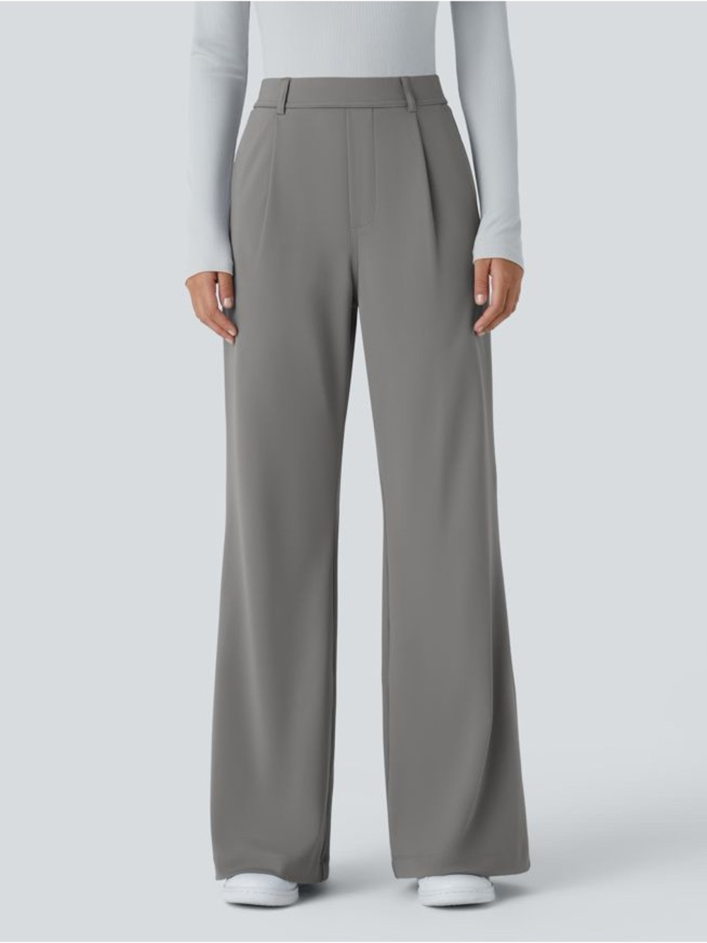 Halara Flex™ DayStretch High Waisted Pocket Work Flare Pants in Silent Storm